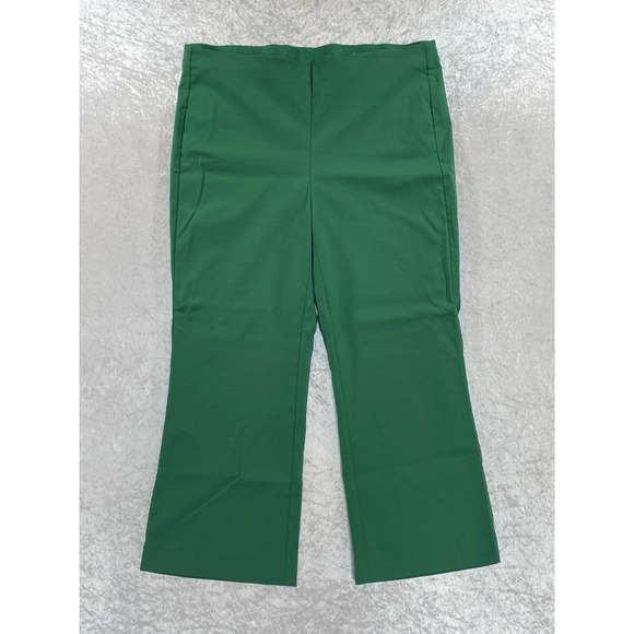 Chico's Pants - Chico's Trousers Women 3R 16 Green Excellent Pull On Stretch Flat Front